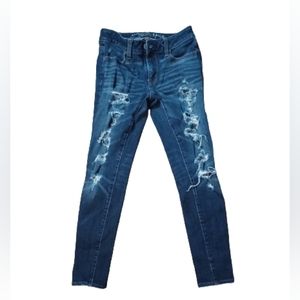 American eagle distressed jeggings